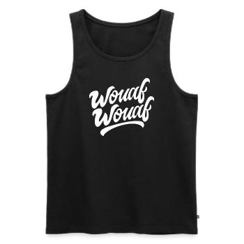 Wouaf wouaf - Débardeur bio Premium Homme - noir - Devant - Michal (187cm)