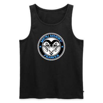 MOTU Maniax Franken Logo BLAU - Männer Premium Bio Tank Top - Schwarz - Vorne - Michal (187cm)