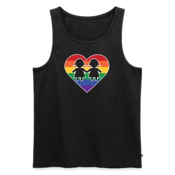 girlsheart2 - Männer Premium Bio Tank Top - Schwarz - Vorne - Michal (187cm)