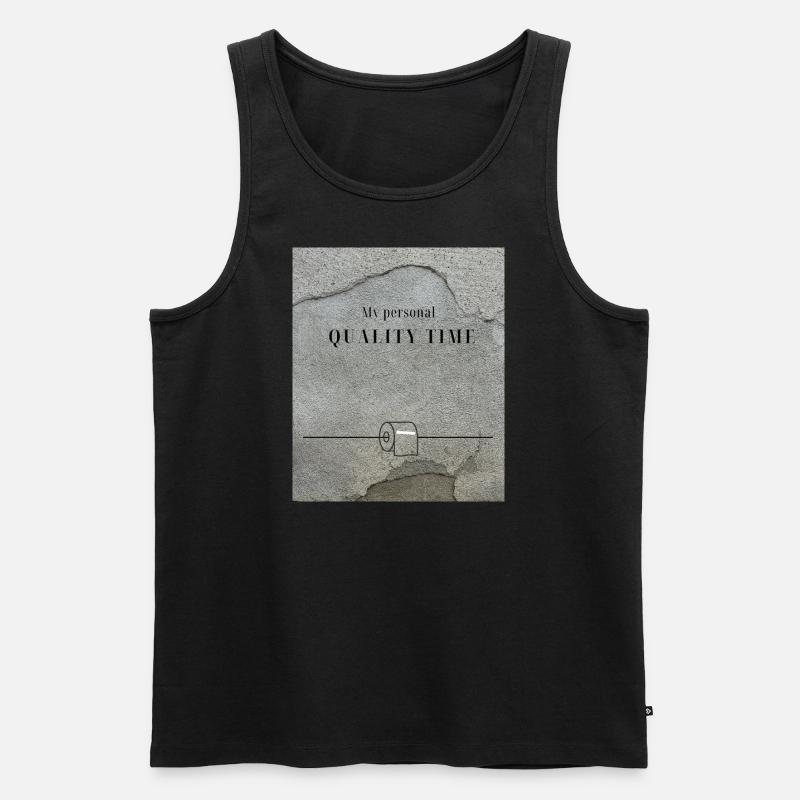 Quality Time - Männer Premium Bio Tank Top - Schwarz