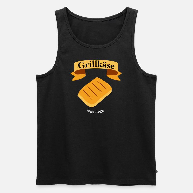 Grillkäse ist eher so mittel - Männer Premium Bio Tank Top - Schwarz