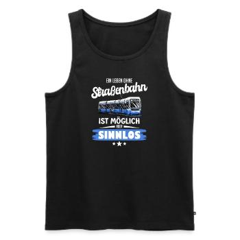 Strassenbahn M33 Göteburg Straßenbahn Geschenk - Männer Premium Bio Tank Top - Schwarz - Vorne - Michal (187cm)