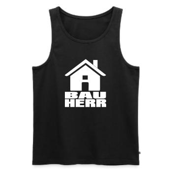 Bauherr Eigenheim Hausbau Baustelle - Männer Premium Bio Tank Top - Schwarz - Vorne - Michal (187cm)