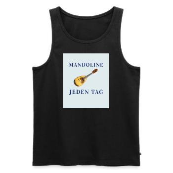 Mandoline Jeden Tag - Männer Premium Bio Tank Top - Schwarz - Vorne - Michal (187cm)