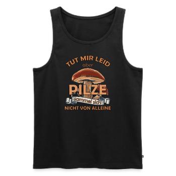 Pilze Pilzsammler Mykologe Steinpilz Pfifferling - Männer Premium Bio Tank Top - Schwarz - Vorne - Michal (187cm)
