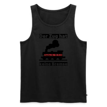 Der Zug hat keine Bremse Mallorca 2022 Party Malle - Männer Premium Bio Tank Top - Schwarz - Vorne - Michal (187cm)