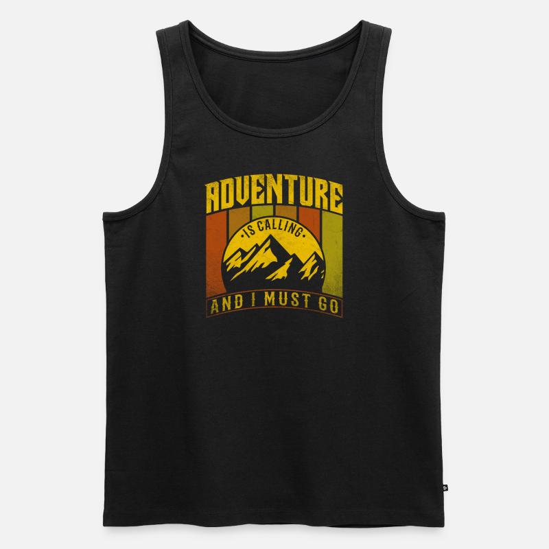 Adventure - Männer Premium Bio Tank Top - Schwarz