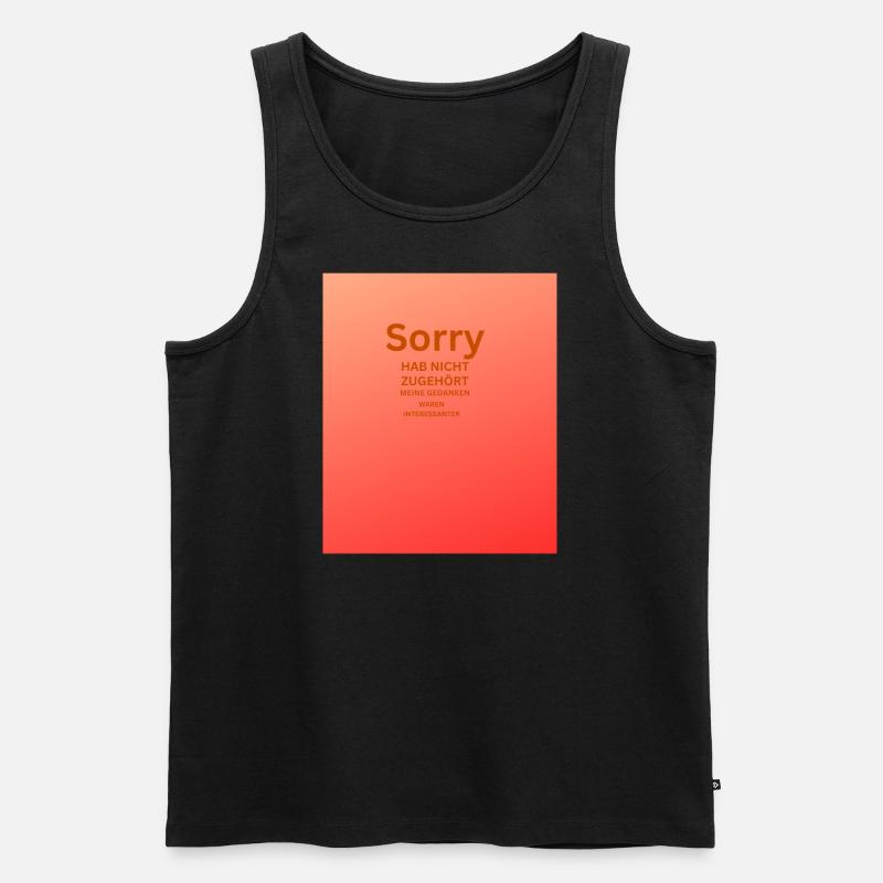 Lustiger Spruch - Männer Premium Bio Tank Top - Schwarz
