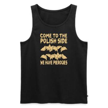 Funny Pierogi Shirt Foodie Polish Food Pierogi - Männer Premium Bio Tank Top - Schwarz - Vorne - AI Model Male 178 light (178cm)