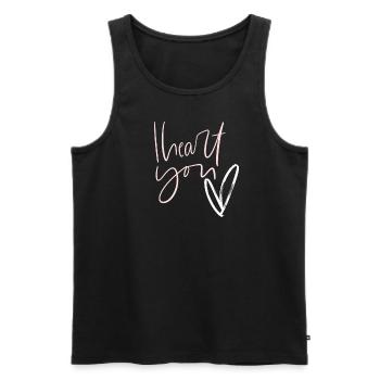 I love you - Men's Premium Organic Tank Top - black - Front - AI Model Male 178 light (178cm)
