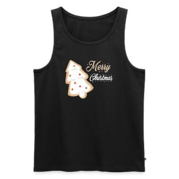 Merry christmas - Männer Premium Bio Tank Top - Schwarz - Vorne - Michal (187cm)