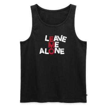 Leave me Alone | Emo clothes | Emocore | Emo Music - Men's Premium Organic Tank Top - black - Front - AI Model Male 178 light (178cm)