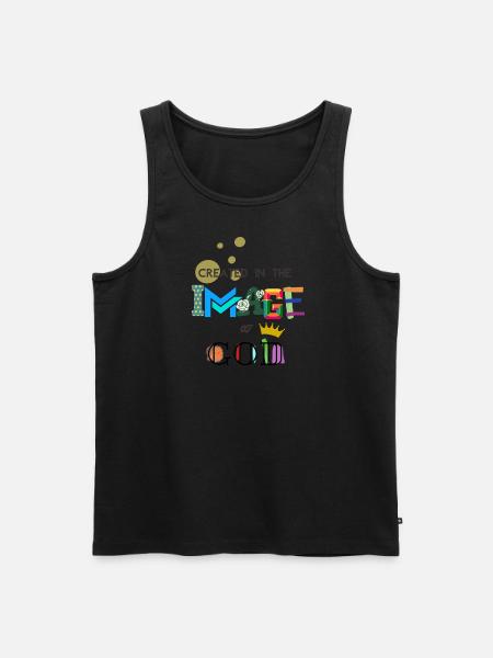 The Image of GOD - Männer Premium Bio Tank Top - Schwarz