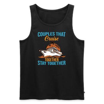 Partnershirt für alle Kreuzfahrt Liebhaber T-Shirt - Männer Premium Bio Tank Top - Schwarz - Vorne - Michal (187cm)