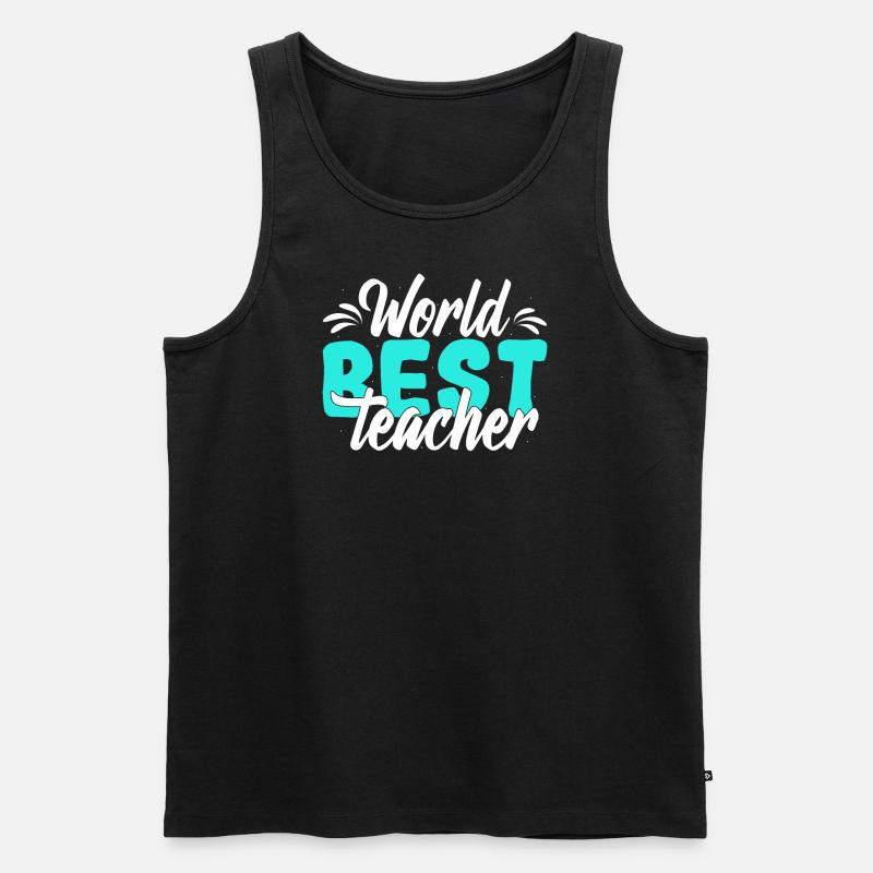 Bester Lehrer - Männer Premium Bio Tank Top - Schwarz