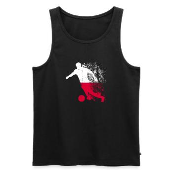 Poland National Team World Cup - Men's Premium Organic Tank Top - black - Front - AI Model Male 178 light (178cm)