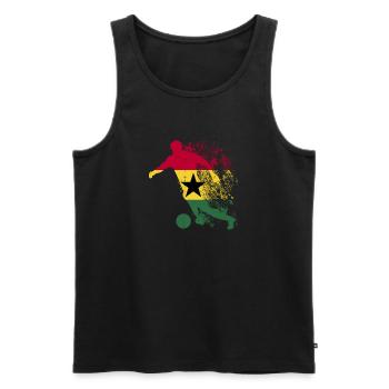 Coupe du monde de l’équipe nationale du Ghana - Débardeur bio Premium Homme - noir - Devant - AI Model Male 178 light (178cm)