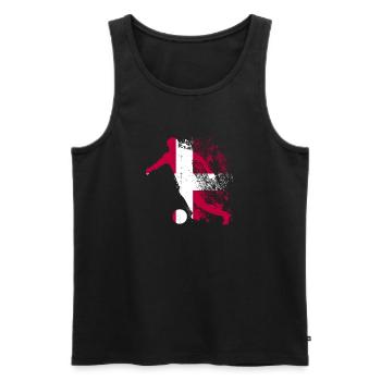 National team Denmark Football World Cup - Men's Premium Organic Tank Top - black - Front - AI Model Male 178 light (178cm)