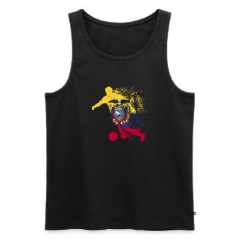 National Team Ecuador Football World Cup - Men's Premium Organic Tank Top - black - Front - Michal (187cm)
