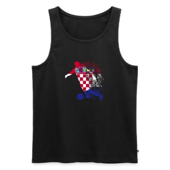 Nationalmannschaft Kroatien Fußball Weltmeister - Männer Premium Bio Tank Top - Schwarz - Vorne - Michal (187cm)