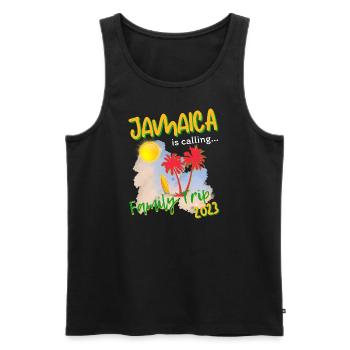 Jamaica is Calling Family Trip 2023 Caribbean - Männer Premium Bio Tank Top - Schwarz - Vorne - Michal (187cm)