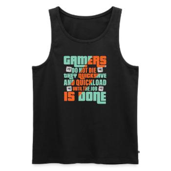 Gamer - Männer Premium Bio Tank Top - Schwarz - Vorne - AI Model Male 178 light (178cm)