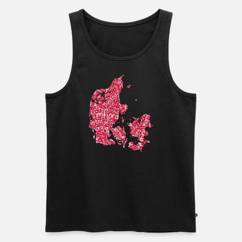 Limfjord - Männer Premium Bio Tank Top - Schwarz