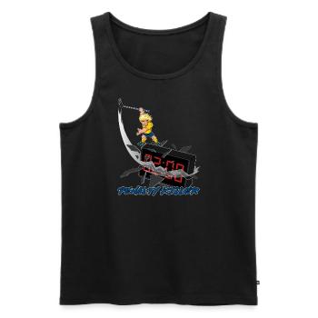 Penalty Killer Floorball v2-blue - Männer Premium Bio Tank Top - Schwarz - Vorne - AI Model Male 178 light (178cm)