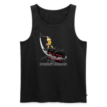 Penalty Killer Floorball v2-grey - Männer Premium Bio Tank Top - Schwarz - Vorne - AI Model Male 178 light (178cm)