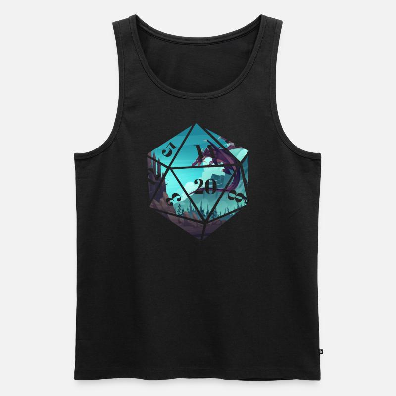 RPG-RPG-Rollenspiel-Rollenspieler Tabletop-Drache - Männer Premium Bio Tank Top - Schwarz