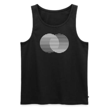 Two Circles / weiß - Männer Premium Bio Tank Top - Schwarz - Vorne - Michal (187cm)
