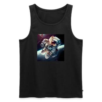 Astronaut Cosmonaut Sci-Fi character - Männer Premium Bio Tank Top - Schwarz - Vorne - Michal (187cm)