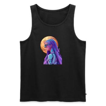 Space Fighter 3 - Männer Premium Bio Tank Top - Schwarz - Vorne - AI Model Male 178 light (178cm)
