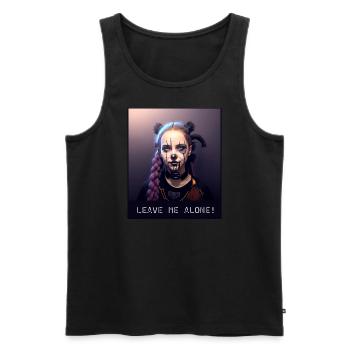 Leave Me Alone - Männer Premium Bio Tank Top - Schwarz - Vorne - Michal (187cm)