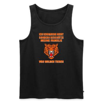Offizielles Schnarchen Schlaf-T-shirt - Männer Premium Bio Tank Top - Schwarz - Vorne - AI Model Male 178 light (178cm)