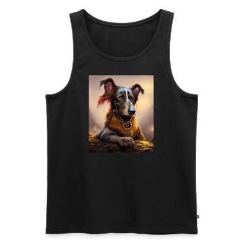 Chien - Débardeur bio Premium Homme - noir - Devant - Michal (187cm)