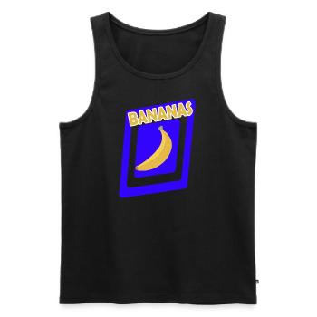Bananas - Männer Premium Bio Tank Top - Schwarz - Vorne - Michal (187cm)