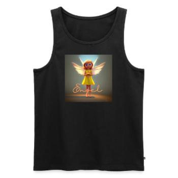 Engelchen nachhaltiges Oberteil für Kinder - Männer Premium Bio Tank Top - Schwarz - Vorne - AI Model Male 178 light (178cm)