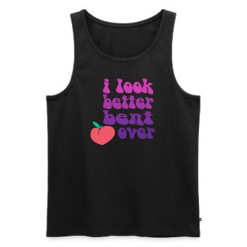 i look better bent over - Männer Premium Bio Tank Top - Schwarz - Vorne - Michal (187cm)