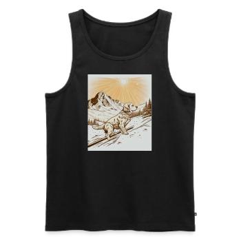 Ski canin - Débardeur bio Premium Homme - noir - Devant - Michal (187cm)