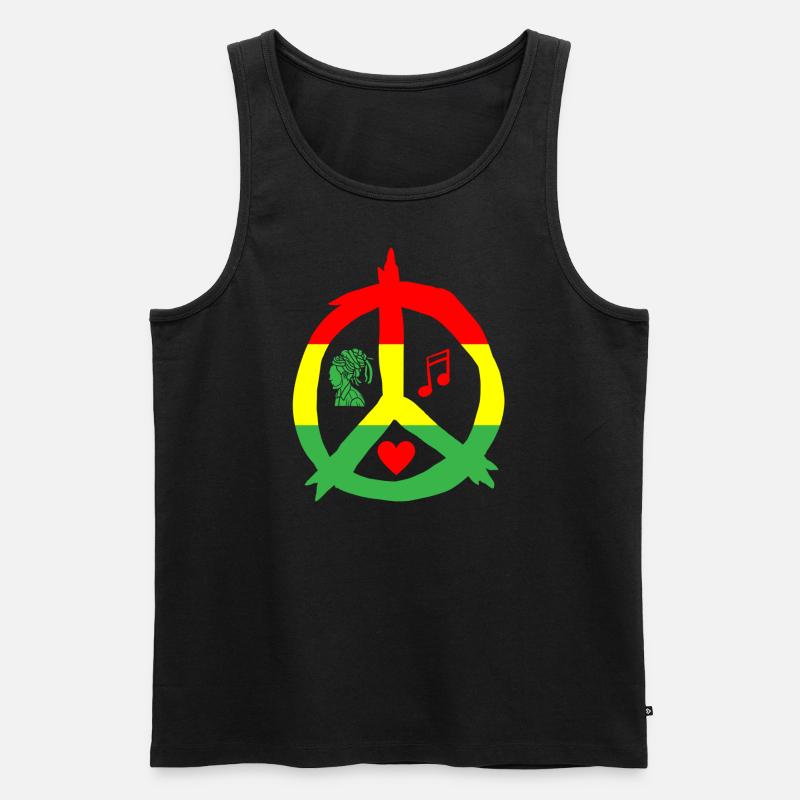 Jamaika - Männer Premium Bio Tank Top - Schwarz