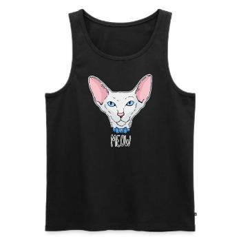 Monsieur Cat - Débardeur bio Premium Homme - noir - Devant - Michal (187cm)