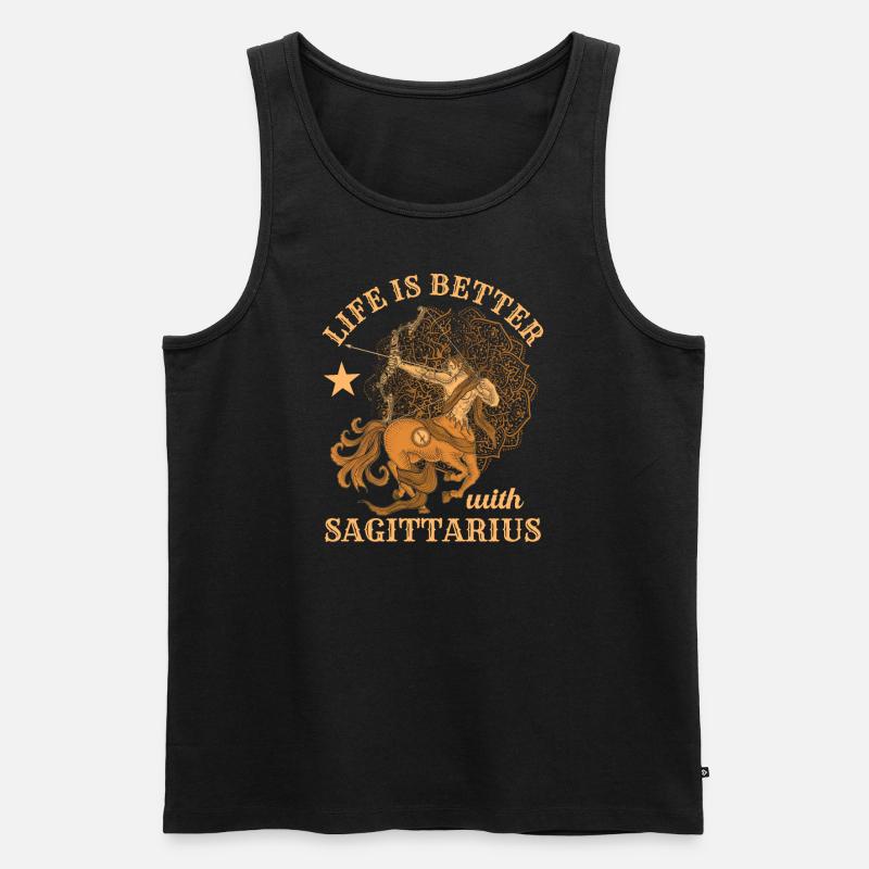 Schütze Sternzeichen - Männer Premium Bio Tank Top - Schwarz