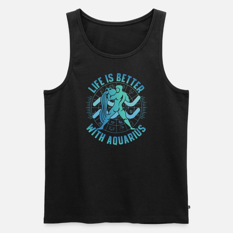 Wassermann Sternzeichen - Männer Premium Bio Tank Top - Schwarz