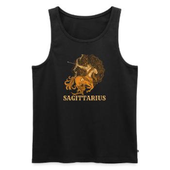 Schütze Sternzeichen - Männer Premium Bio Tank Top - Schwarz - Vorne - Michal (187cm)