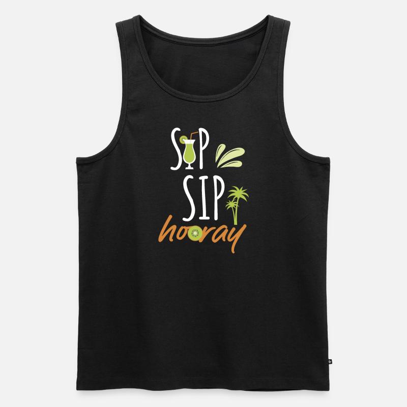 Urlaub und Sommerzeit - Männer Premium Bio Tank Top - Schwarz