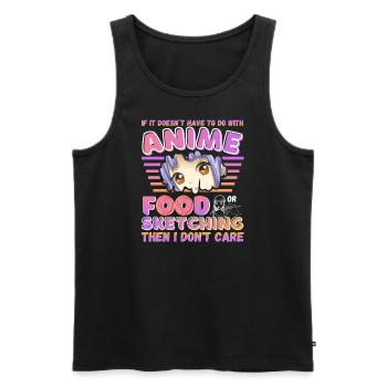 Spaß japanische Anime Skizzieren Essen Illustratoren Kunst - Männer Premium Bio Tank Top - Schwarz - Vorne - AI Model Male 178 light (178cm)