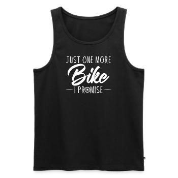 Nur noch ein Fahrrad - versprochen - Männer Premium Bio Tank Top - Schwarz - Vorne - Michal (187cm)