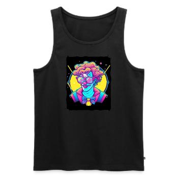 Clown mit Sonnenbrille Zirkus - Männer Premium Bio Tank Top - Schwarz - Vorne - Michal (187cm)