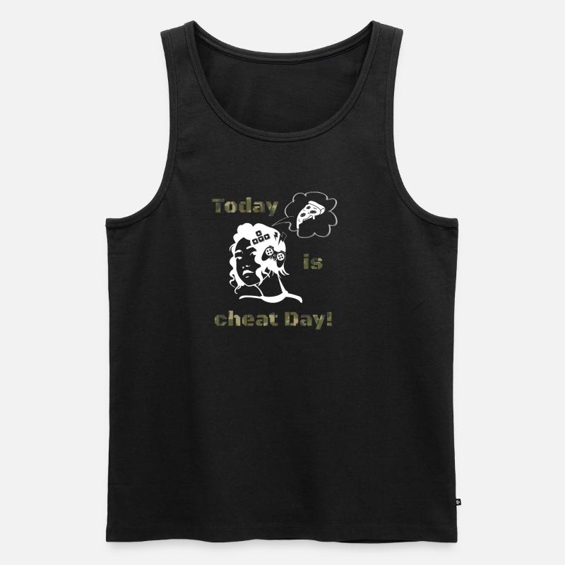 Cheat Day, - Männer Premium Bio Tank Top - Schwarz